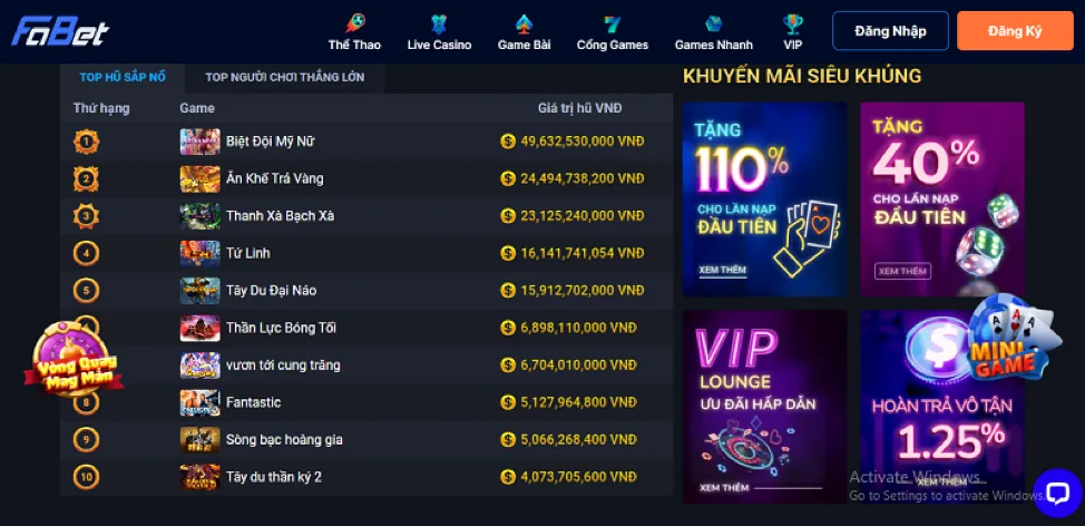Ưu đãi bắn cá 28bets win